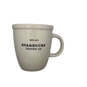 Vintage 2001 Starbucks Barista Ceramic Mug White Black Lettering